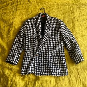 Vintage Houndstooth Blazer